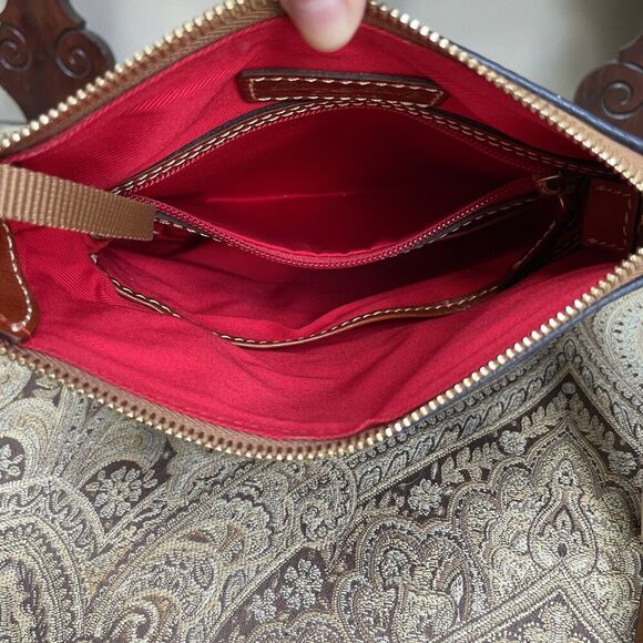 Dooney & Bourke Women's Navy Blue Pebble Leather Letter Carrier Crossbody Bag - Picture 10 of 13